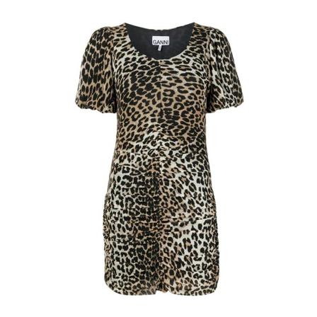 Ganni, Short Dresses Bruin, Dames, Maat:S,Polyamide,print