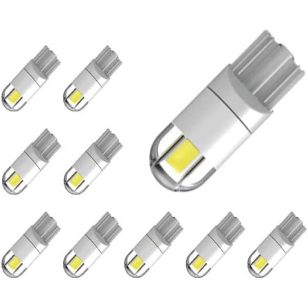 10x T10 194 168 W5W 1,5W 6000K vit 3030 ljusstark LED-chip, taklampa, kartlampa, dörrlampa, inbjudningslampa, licenslampa