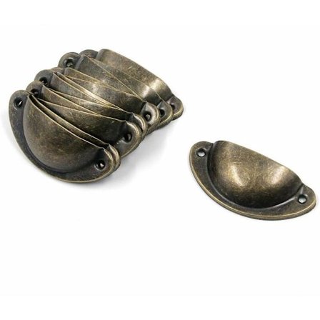 10 st Vintage Antik Lådhandtag Handtag för Köks Skåp Sovrum Byrå Badrumsmöbler Brons med Skruvar KLB