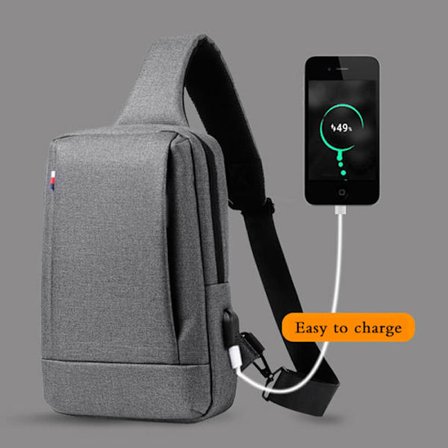 bröstväska med en axel för män