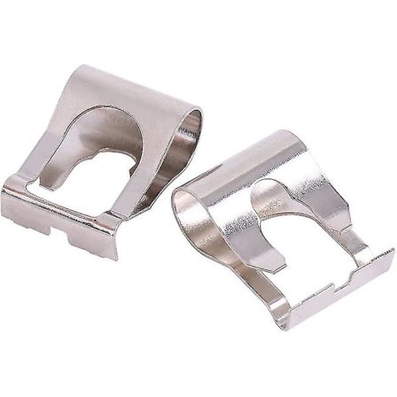 Viskerarm Reparationsklips, Metal Universal Bil Forrude Viskermotor Koblingsstænger Arme Link Reparationsklips Sæt Sølv 2stk)