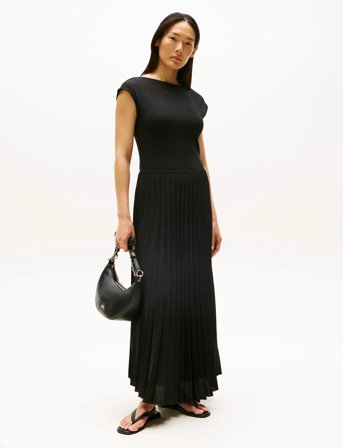 Tommy Hilfiger 5X2 Rib Midi F&F Drs - Black - XS