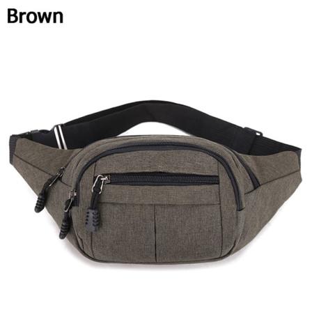 Midja Bröstpaket Crossbody Handväskor Brun