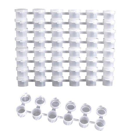 24 nauhaa 144 kpl tyhjiä maalipurkkeja, mini akryylimaalikuppipurkkeja kansilla, taide- ja askartelutarvikkeiden säilytysastioita