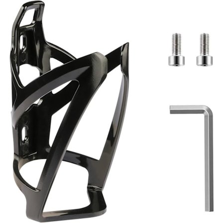 Cykel Vandflaskeholder, Letvægts Cykel Flaske- og Drikkekopholdere med Skruer, Universal Cykling til Vej, Bjerg og Børnecykler (1 stk, Sort)