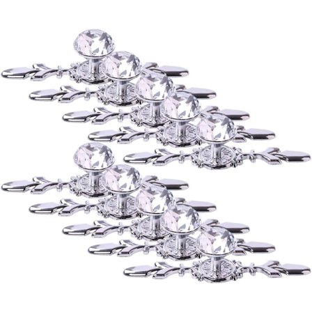 10 stk krystall knotter til skuffer, 6,7" diamant skap knotter