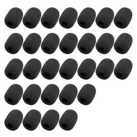 30-pack Skummikrofon Vindruta, Mini Storlek Lavalier Headset Mic Skumskydd för Headset Mikrofon [BR]