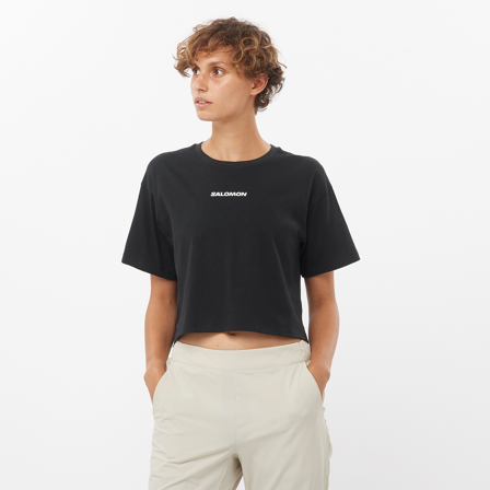 Salomon - T-shirt Logo Twist-1 Ss Tee W - Deep Black
