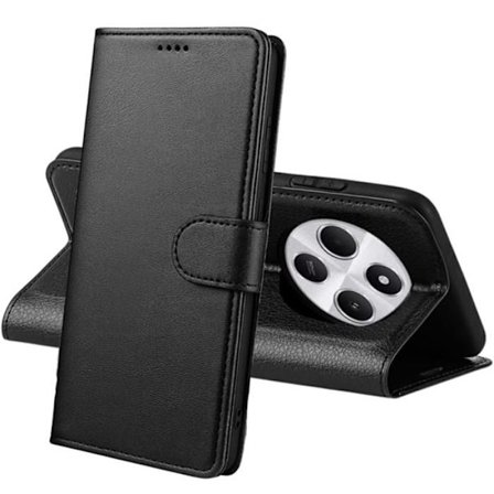 Coque - Phonillico - Xiaomi Redmi 14C - Sorte Pung - Lædereffekt - Semi-stiv