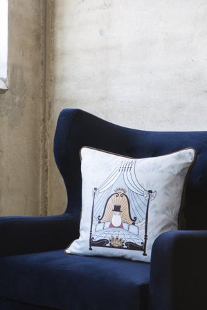 Mummi Putetrekk Mummipappa 50x50cm, Grå-Navy