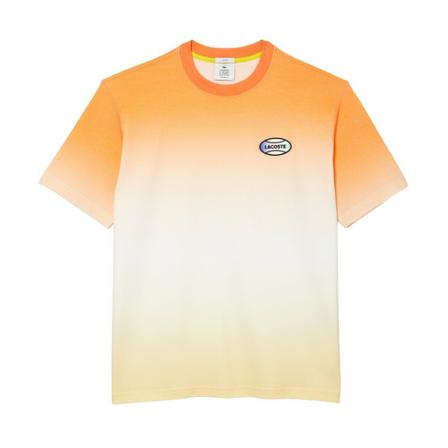 Lacoste, T-Shirts Oranje, Heren, Maat:M