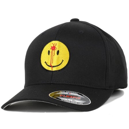 Iconic - Smiley Headshot Black/Yellow Flexfit Flexfit Black Cap - @ Hatstore