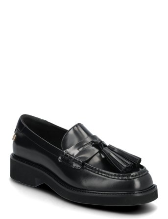 Tommy Hilfiger Tassel Squarish Toe Lthr Loafer - Black - 41