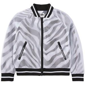 Karl Lagerfeld White Logo Mesh Jacket - Coats and jackets - 8 years - White