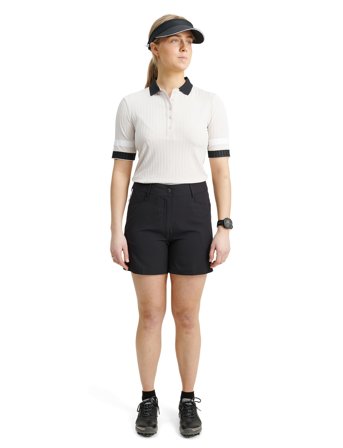 Abacus Lds Brook Stripe Shorts - Black - 38