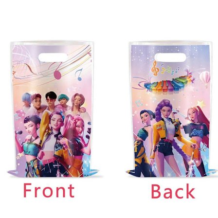 30 stk. Demon Hunters slikposer med håndtag, plastik snack gavepose til drenge, piger, børn, fødselsdag, babyshower, feriefest, favor-FQ-