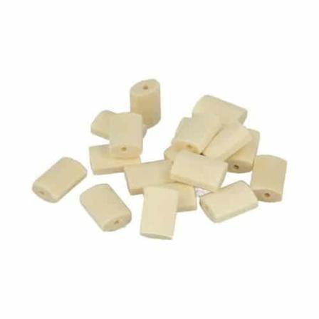 Platta rektangulära träpärlor 10,5x15,4mm 18 delar - Artémio Brown