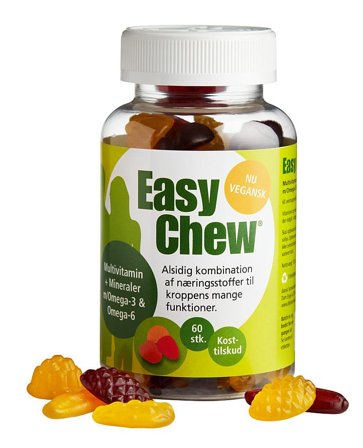 Easy Chew EasyChew Multivitamin + Mineral VEGAN 60 gummies, Helse & Madvarer, Vitaminer, Multivitaminer