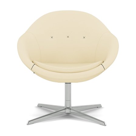 Varier Furniture Kokon Club - White Polyester - Chrome base
