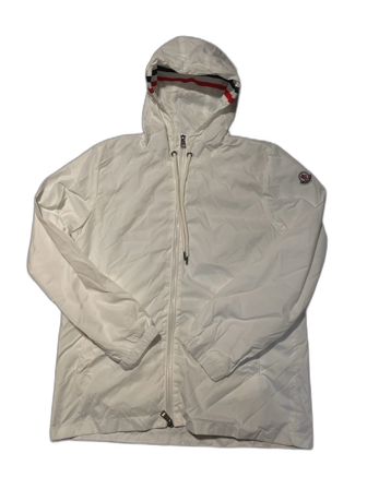 Vit vindjacka från Moncler med huva