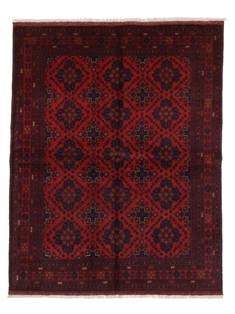 Medallón Pequeño Afghan Khal Mohammadi Alfombra 155X196 Lana