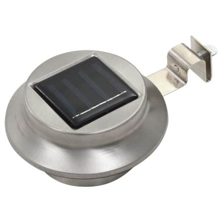 Vidaxl Sollampa Led Set 6 St Rund 12 Cm Vit Silver