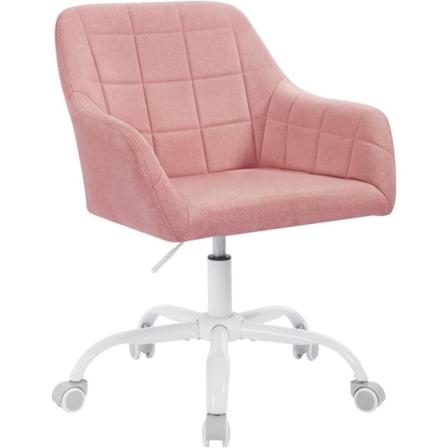 Rootz Ergonominen toimistotuoli - K ntyv p yt tuoli - Leve istuin - Korkeuss dett v - 360 K ntyv - Vakaa metallijalusta - Harmaa/Pink/Beige -