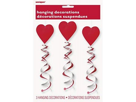 Hängande dekoration hjärtan 3-pack