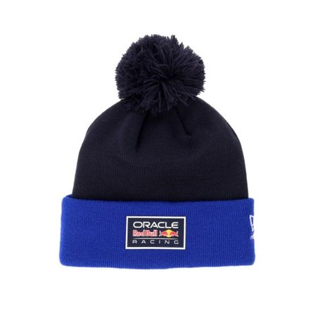 New Era - Motor Blå pom Beanie - Red Bull F1 26 Essentials Bobble Navy/Royal Pom @ Hatstore