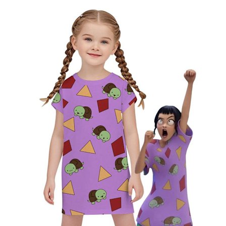 Natkjole Kpop Dæmonjagt Pige Gruppe Børn Sød Cosplay Bjørn og Dudu Tog Kjole - Style 1 - 100CM