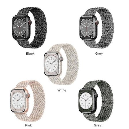 Apple Justeringsfri, Serie 9/8/7 42-45mm iWatch Flätad Solo Loop Armband