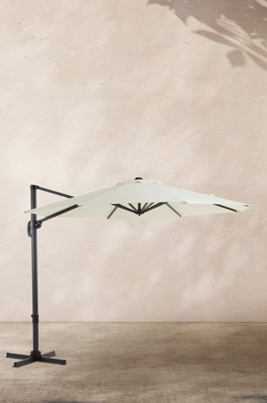 Jotex - Parasoll Ø 298 Cm Hvit/svart - LIPSI - Kjøp Parasoller & pergola hos Jotex