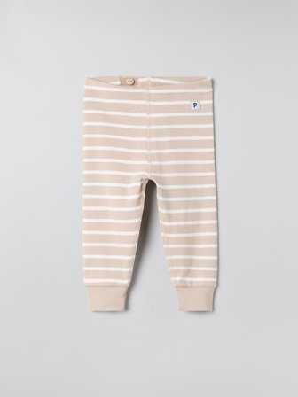 Polarn O. Pyret - Striped trousers baby - 68 - Childrenswear - beige