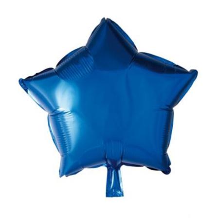 Folieballong, Stjärna, Blå, 46 Cm Blå
