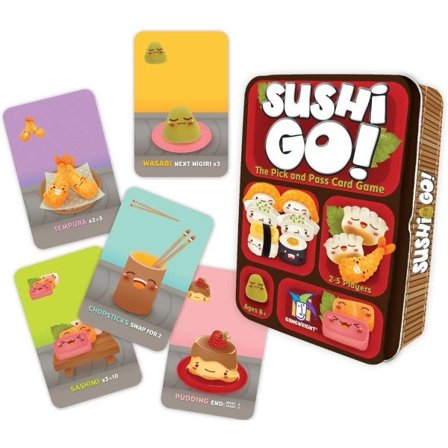 Spillforfatter | Sushi Go-spill | Kortspill | Alder 8+ | 2-5 spillere | 15 minutters spilletid