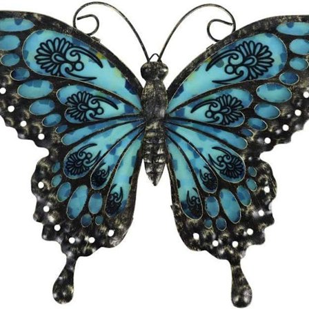 Metal sommerfugl vægdekoration udendørs indendørs metal vægkunst KLB