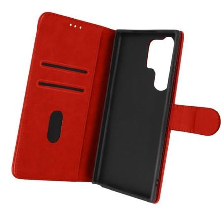 Etui til Samsung Galaxy S23 Ultra tegnebog og videoholder rød
