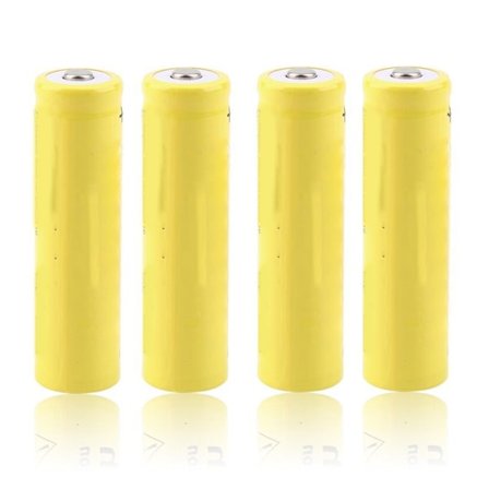 4 st 18650 Batteri 3.7V 9900Mah Uppladdningsbart Li-jon Batteri för LED Ficklampa och Pannlampa