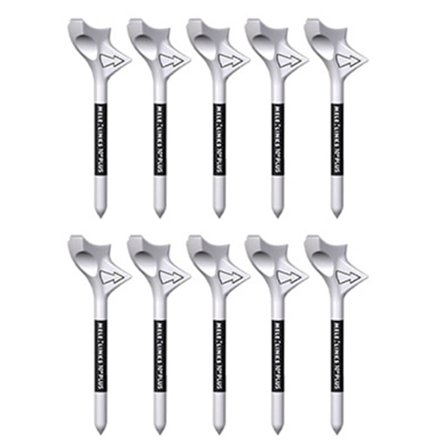 Sinknap 10 stk. Golf Tees Slidstærke Bærbare Skrå Indsættelse Reducer Friktion Professionel Forøg Afstand Kompakt 10 Grader Golfbold Tees G