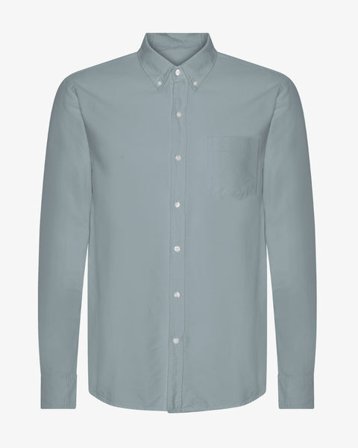 Organic Button Down Shirt - Steel Blue - Male - S - Sustainable material - Ethical production