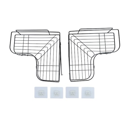 Trekantet Jern Hjørnehylde Opbevaringsstativ Ingen Hulinstallation til Badeværelse Køkken