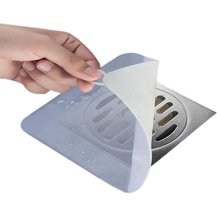 KZQ-(Stor 20cm x 20cm) Grå, 1 stk, Lugtfri gulvafløb i silikone