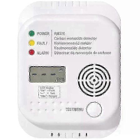 CO-detektor Kolmonoxid Gasdetektor Varningsdetektor Kolmonoxiddetektor LCD