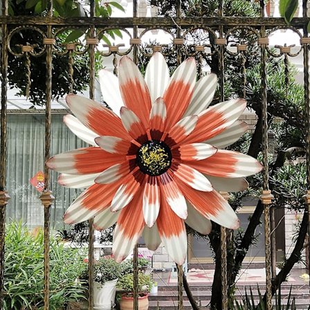 Metal Vægdekoration, 32 Cm Metal Blomster Vægdekoration, Flerlags Metal Blomster Vægkunst