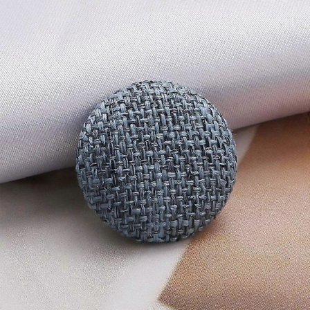 10 stk. Skaftknapper Metallknapper Klær DIY Stoffknapper Stofftrukket Lin Rund Dekorativ