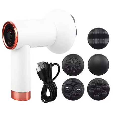 Massagepistol 5-i-1 – Trådlös Kroppsmassagerare mot Muskelspänning & Celluliter