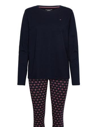 Ls Tee & Legging Set Print Pyjamas Multi/mønstret Tommy Hilfiger