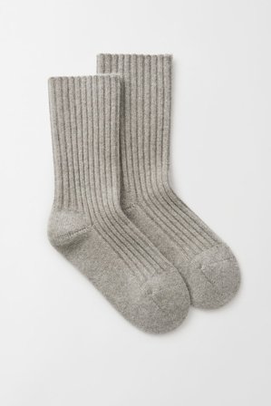 Soft Goat - Cashmere Socks - Cashmere set - One Size - 1 Pair Greige / Feather White