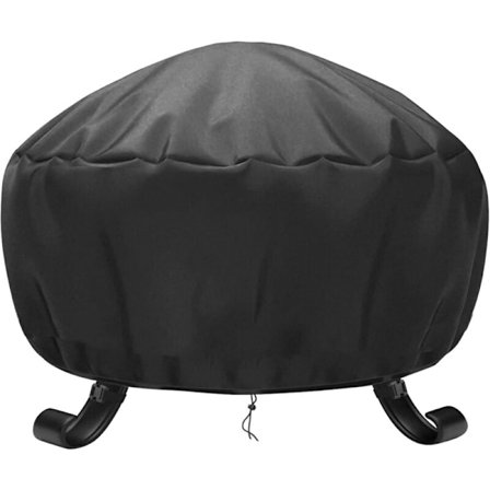 Beskyttelsestrekk for rund bålpanne Ø 80 x 65 cm, vanntett, UV-bestandig, rivebestandig, 210D Oxford-stoff, bålpanne trekk