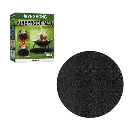 Eldstadsskyddsmatta Under Grillmatta Rund Grillmatta Utomhus Grilldäcksskydd Brandsäker Matta Grillmatta Grillgolvmatta